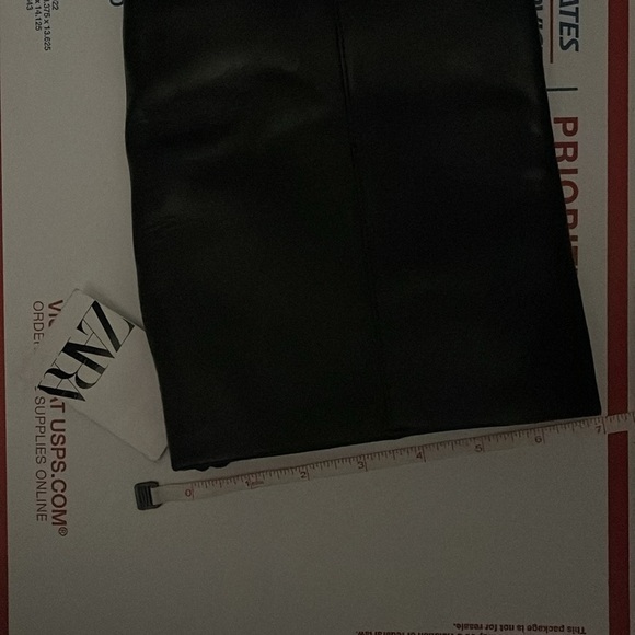 ZARA WOMAN BLACK KNEE HIGH 100% LEATHER BOOTS - Picture 5 of 8